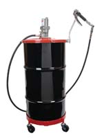 40:1 Lincoln Value series portable grease pump package with band dolly for 16 gallon kegs