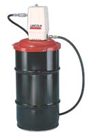 50:1 Lincoln Series 20 grease pump package for stationary piped system use out of 16 gallon grease keg